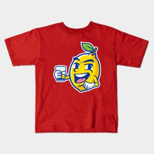 Happy Lemon Mascot Kids T-Shirt